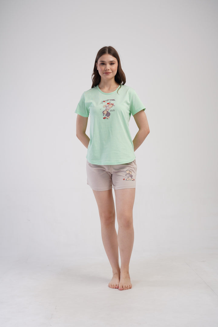 Piżama Damska Vienetta You are amazing, Zielony, S -XL