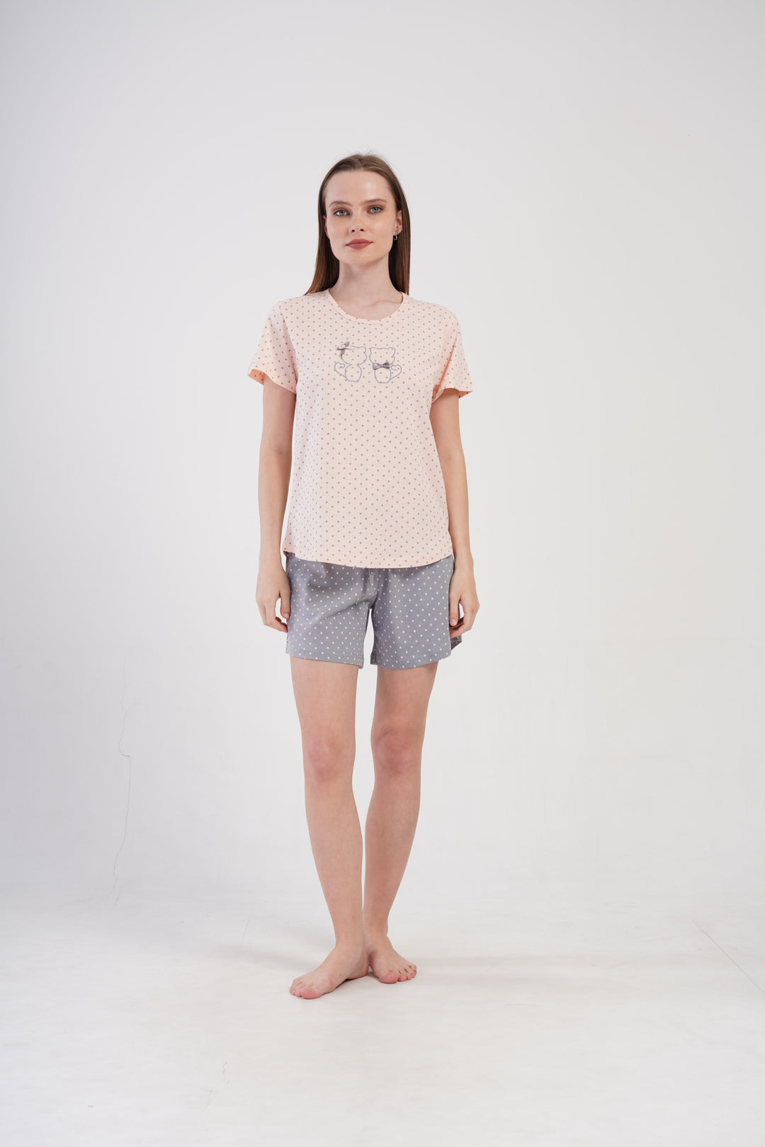 Piżama Damska Vienetta Pink Cats, Różowy, r. 1XL-4XL