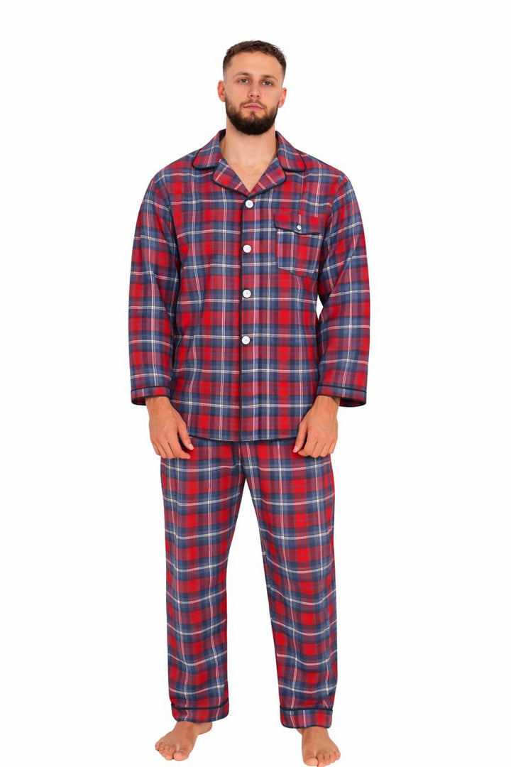 Piżama Męska Classic Etamina, Granatowy, r. M- XXXL