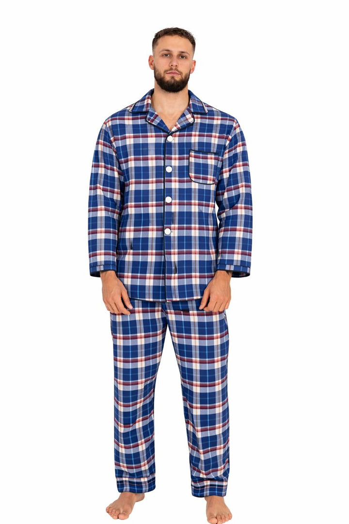 Piżama Męska Classic Etamina, Granatowy, r. M- XXXL