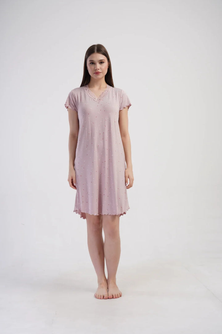 Koszula Nocna Vienetta Pink Comfort, Różowy, r. S-XL
