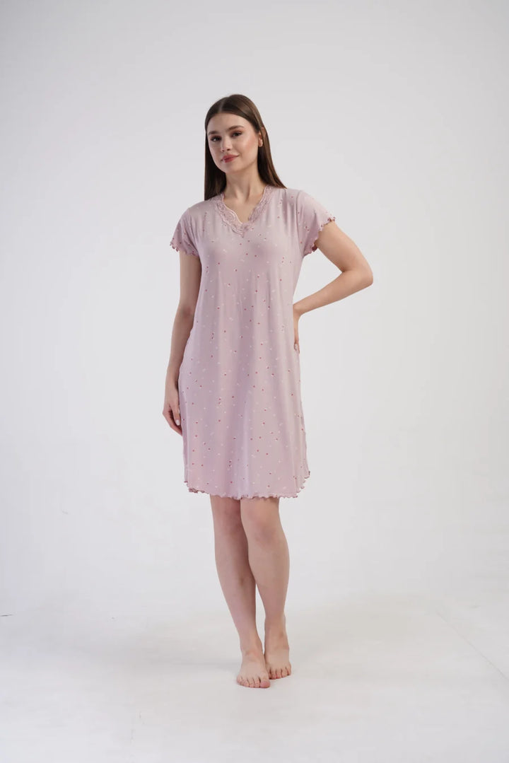 Koszula Nocna Vienetta Pink Comfort, Różowy, r. S-XL