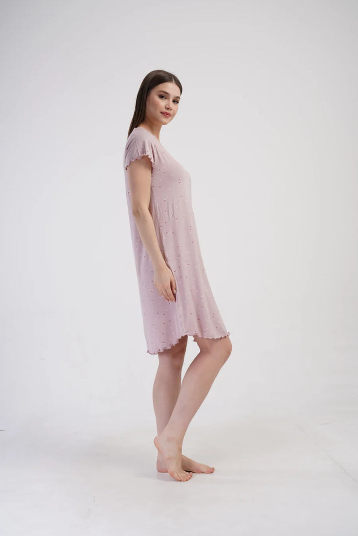 Koszula Nocna Vienetta Pink Comfort, Różowy, r. S-XL