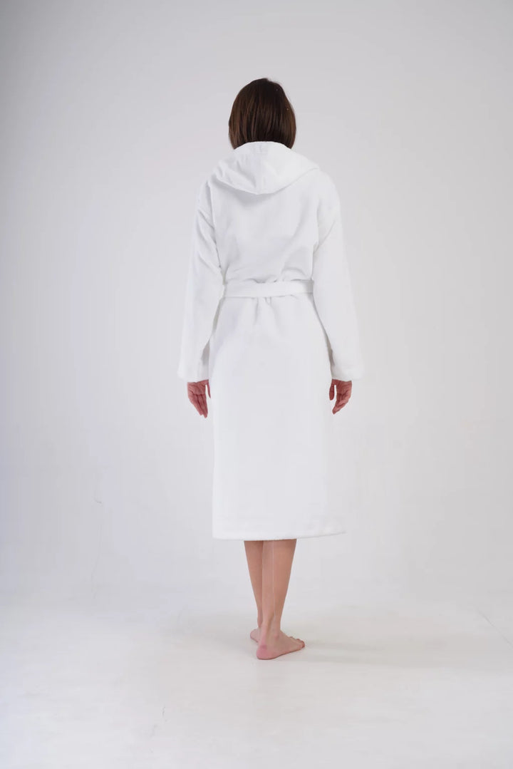 Szlafrok damski Vienetta Cozy Evening, Biały, r. M-XL