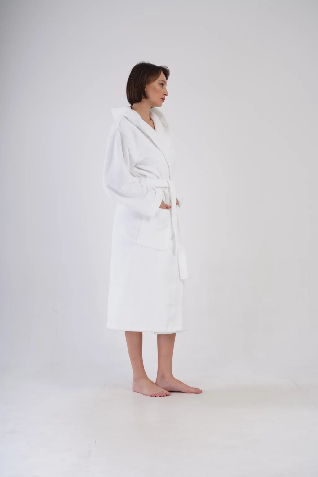 Szlafrok damski Vienetta Cozy Evening, Biały, r. M-XL