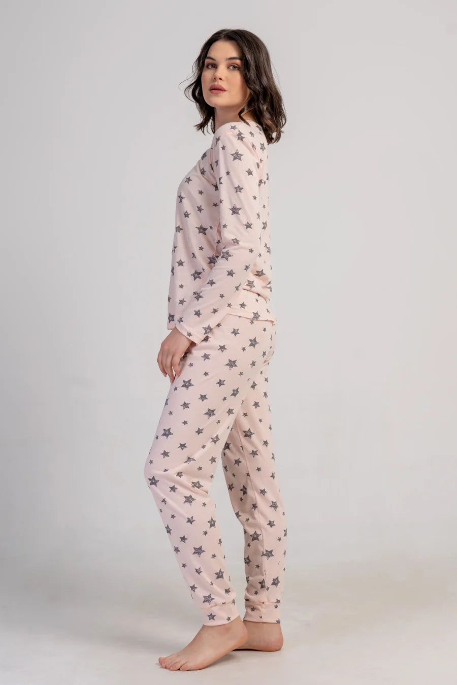 Piżama Damska Vienetta Star Comfort, Różowy, r. S-XL