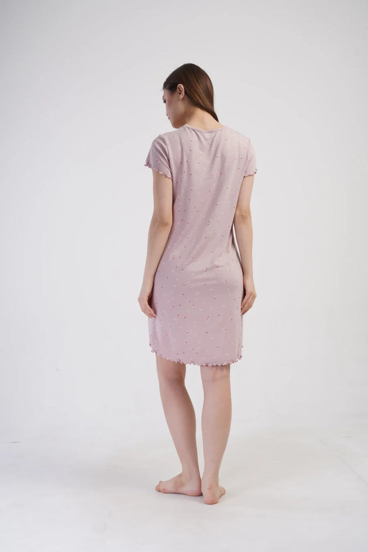 Koszula Nocna Vienetta Pink Comfort, Różowy, r. S-XL