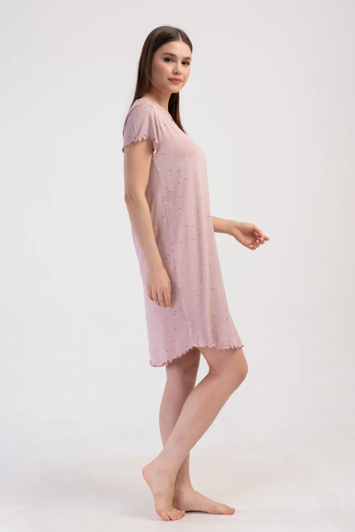 Koszula Nocna Vienetta Pink Comfort, Różowy, r. S-XL