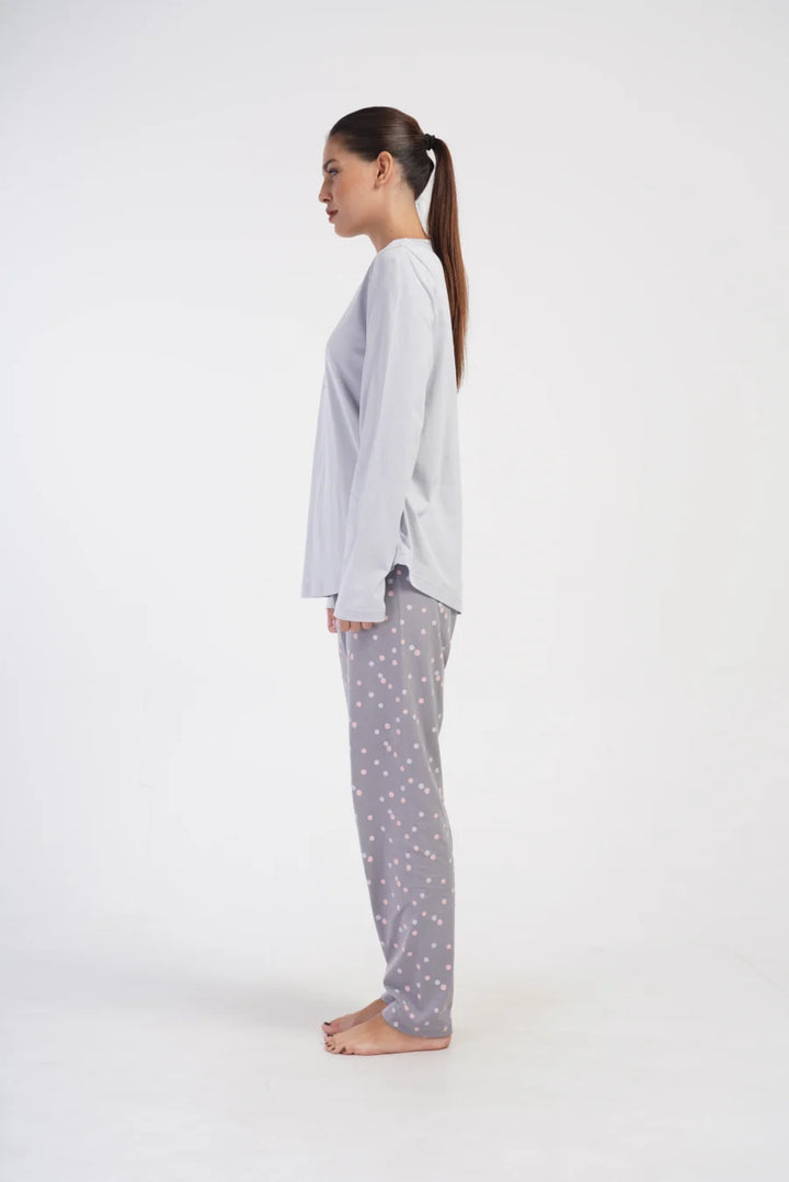 Piżama Damska Vienetta Butterfly, Szary, r. 5XL-7XL