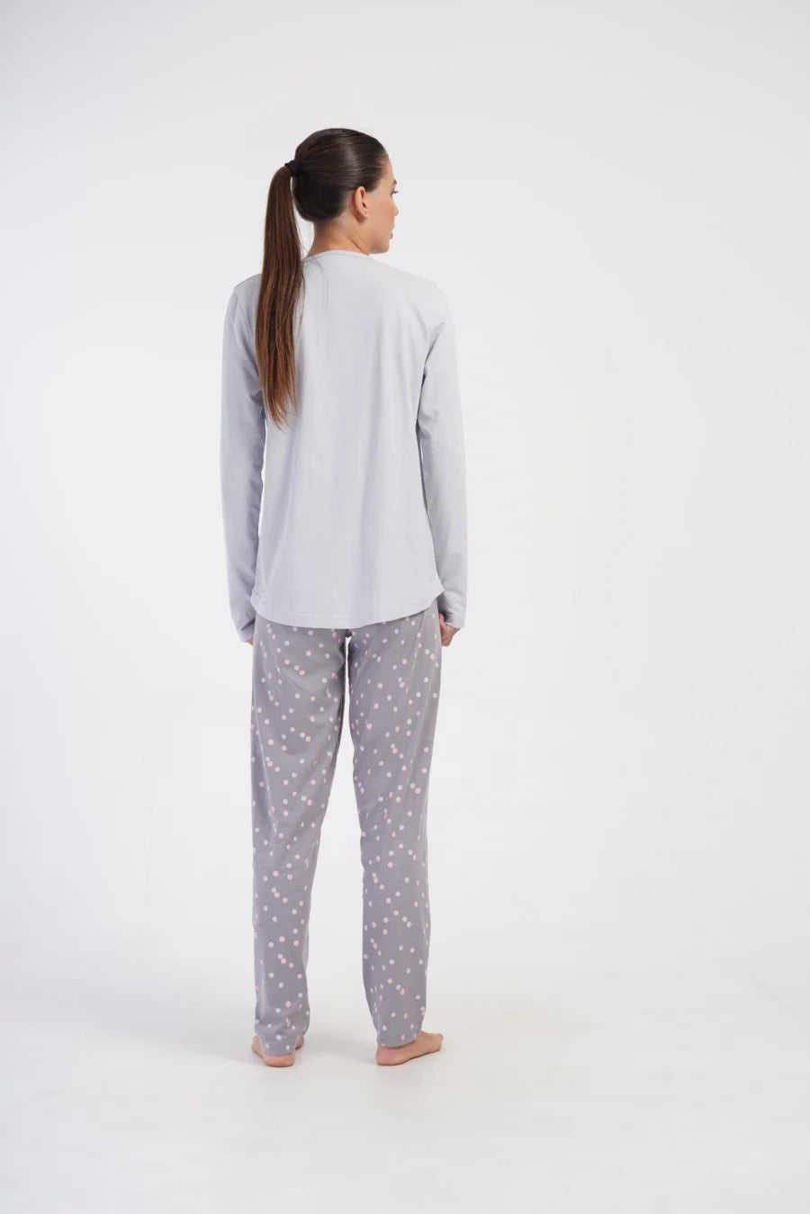 Piżama Damska Vienetta Butterfly, Szary, r. 5XL-7XL