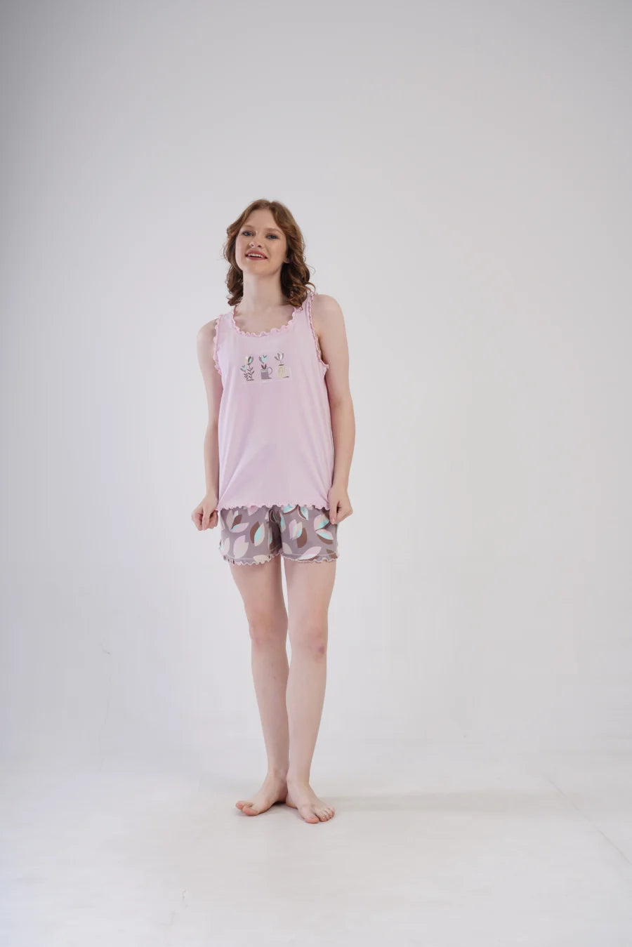 Piżama Damska Vienetta Inspire me, Różowy, 1XL-4XL