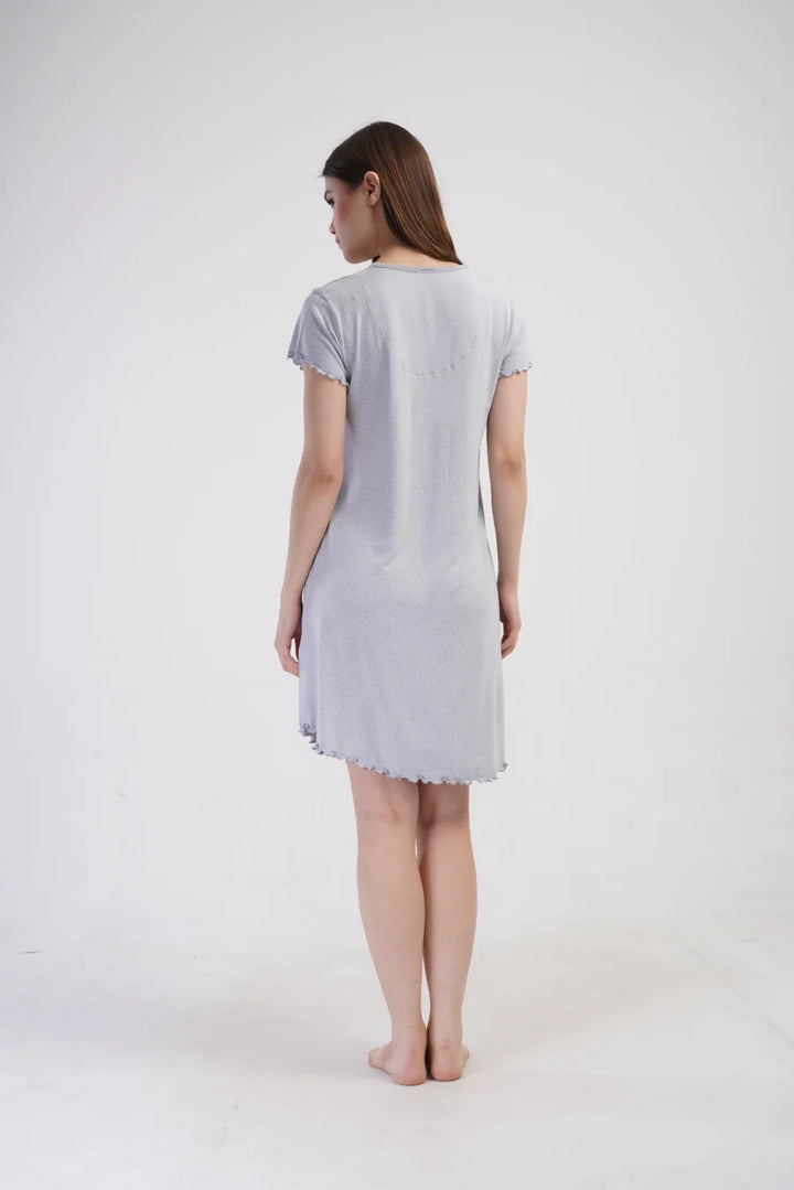 Koszula Nocna Vienetta White Dots, Szary, r. 1XL - 4XL