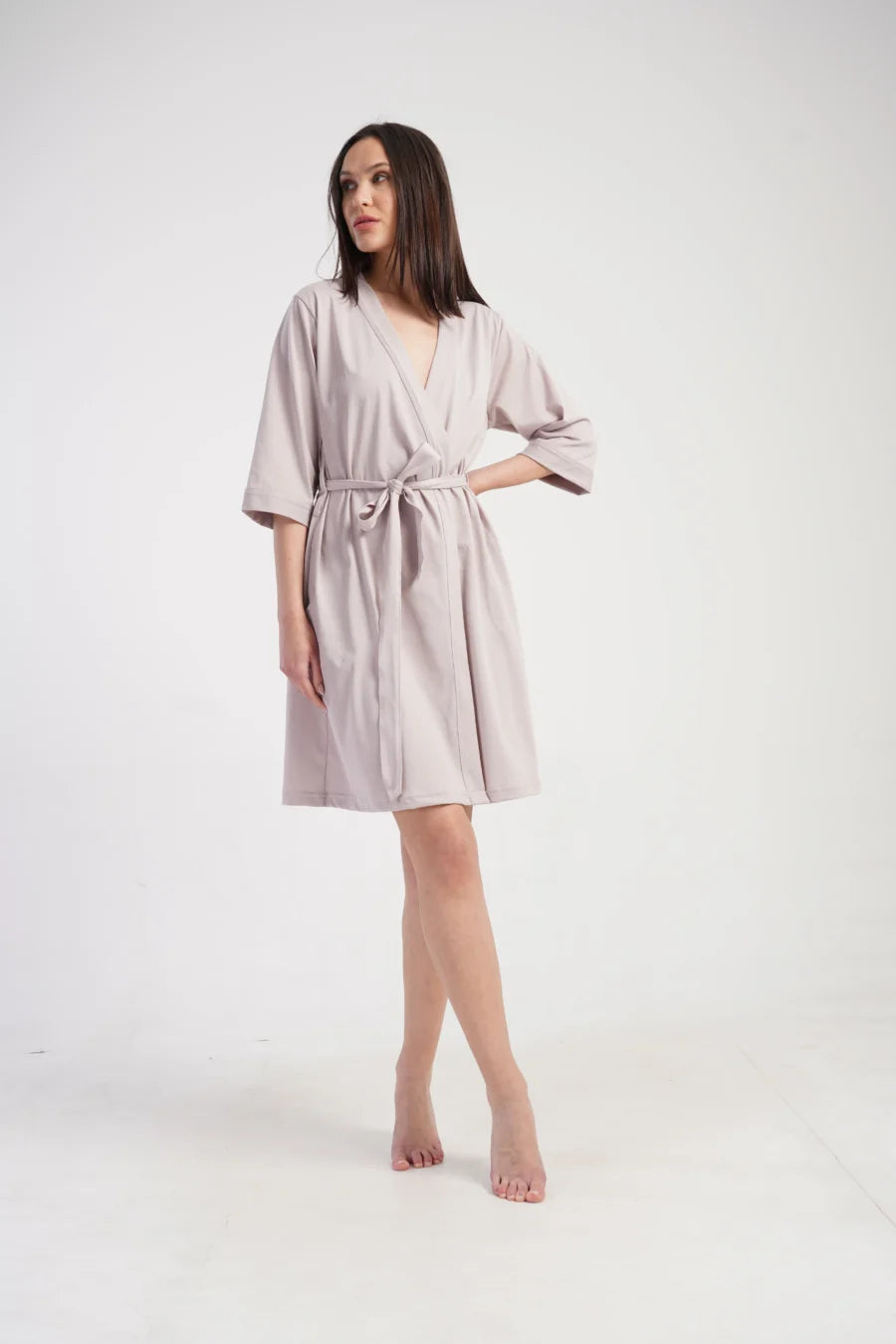 Szlafrok damski Vienetta Peach Cotton, Beżowy, r. 1XL - 3XL