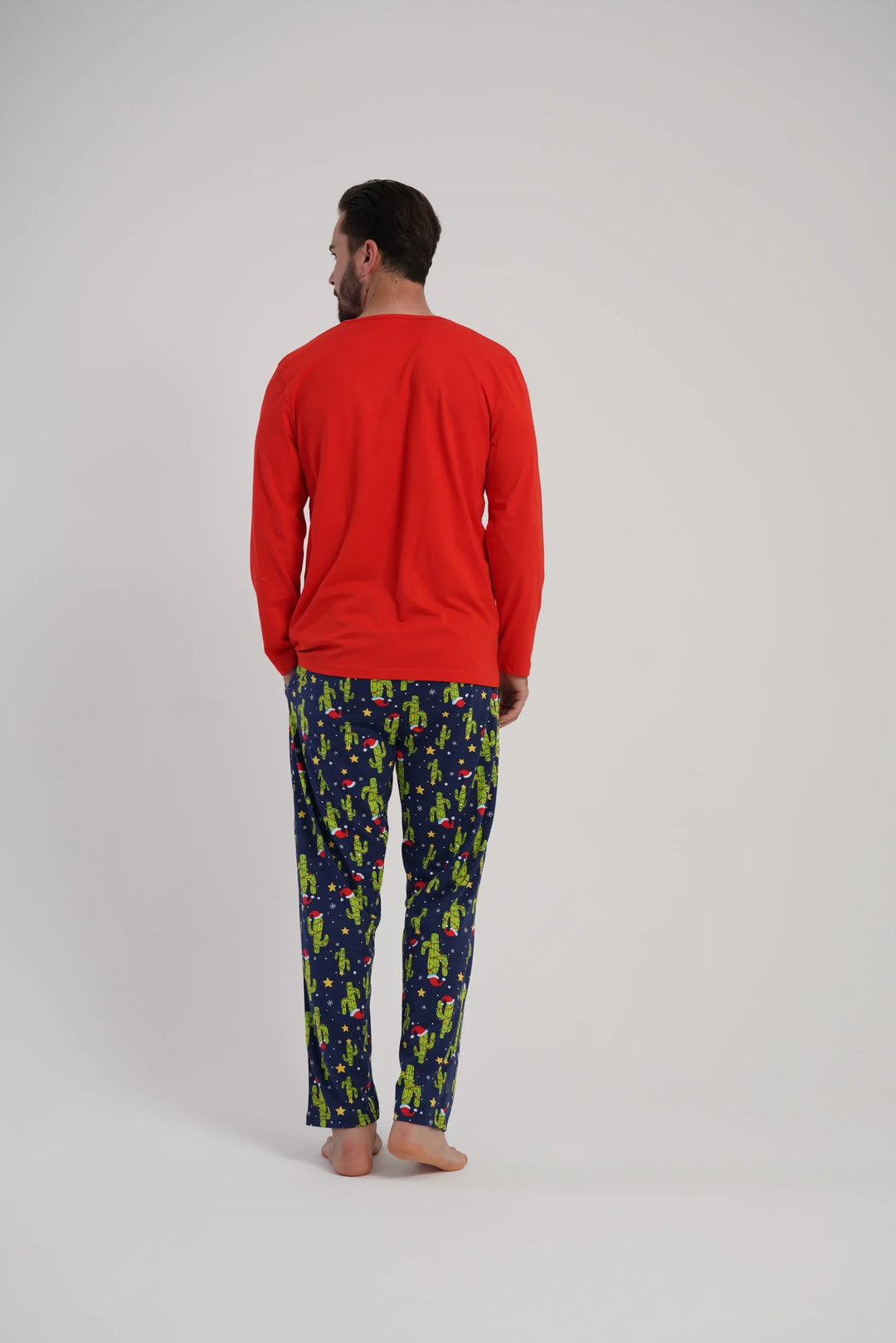 Piżama Męska Vienetta Winter Time, Czerwony, r. S-XL