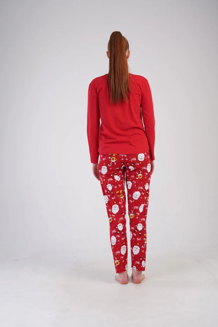 Piżama Damska Vienetta Santa Vibes, Czerwony, r. S-XL