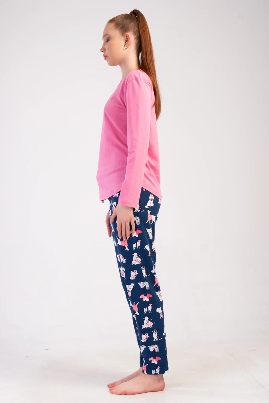 Piżama Damska Vienetta Pet Dreams, Różowy, r. S-XL