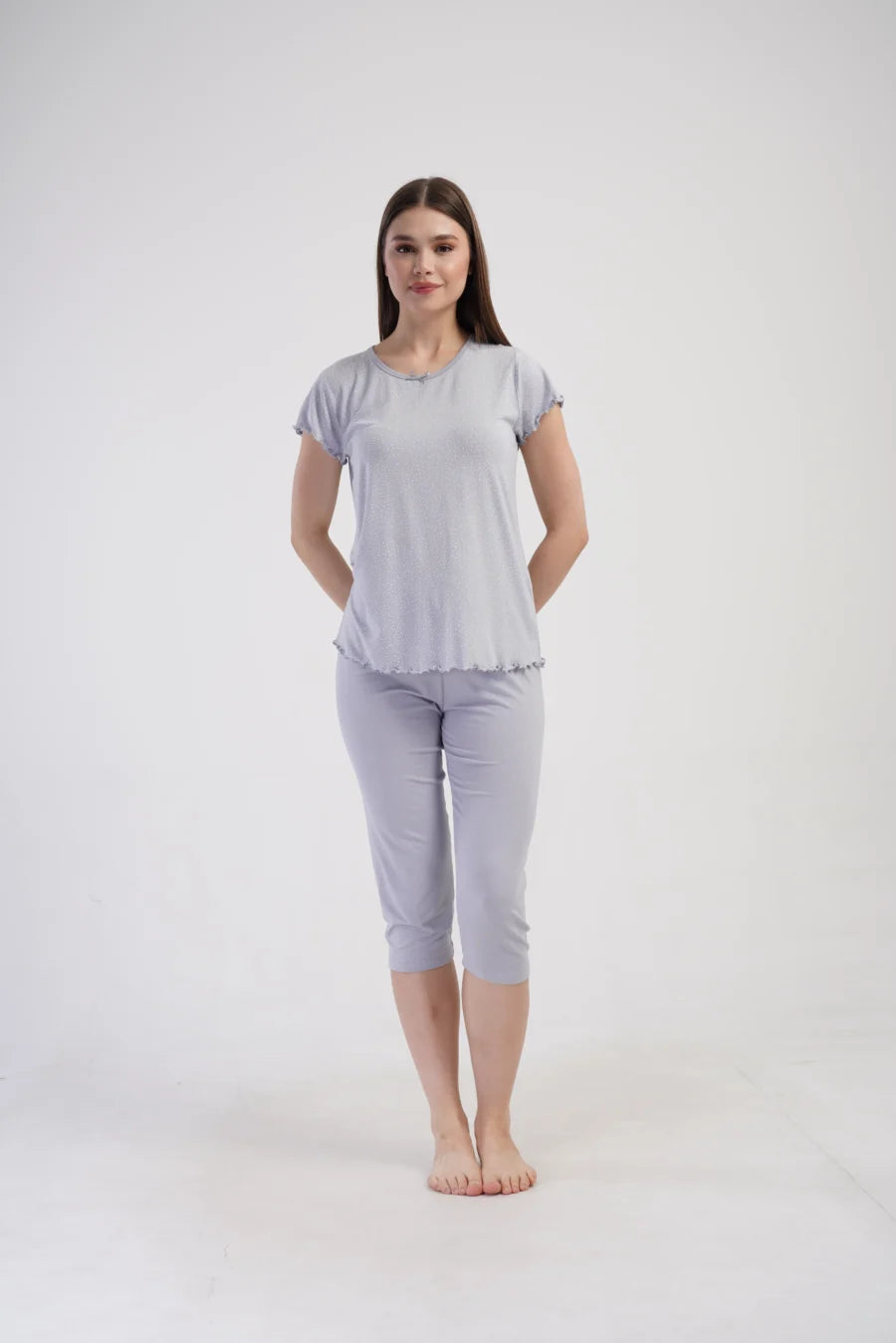 Piżama Damska Vienetta Cozy Nights, Szary, r. S-XL