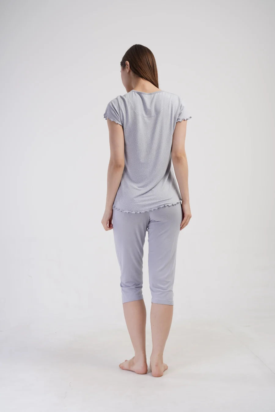 Piżama Damska Vienetta Cozy Nights, Szary, r. S-XL