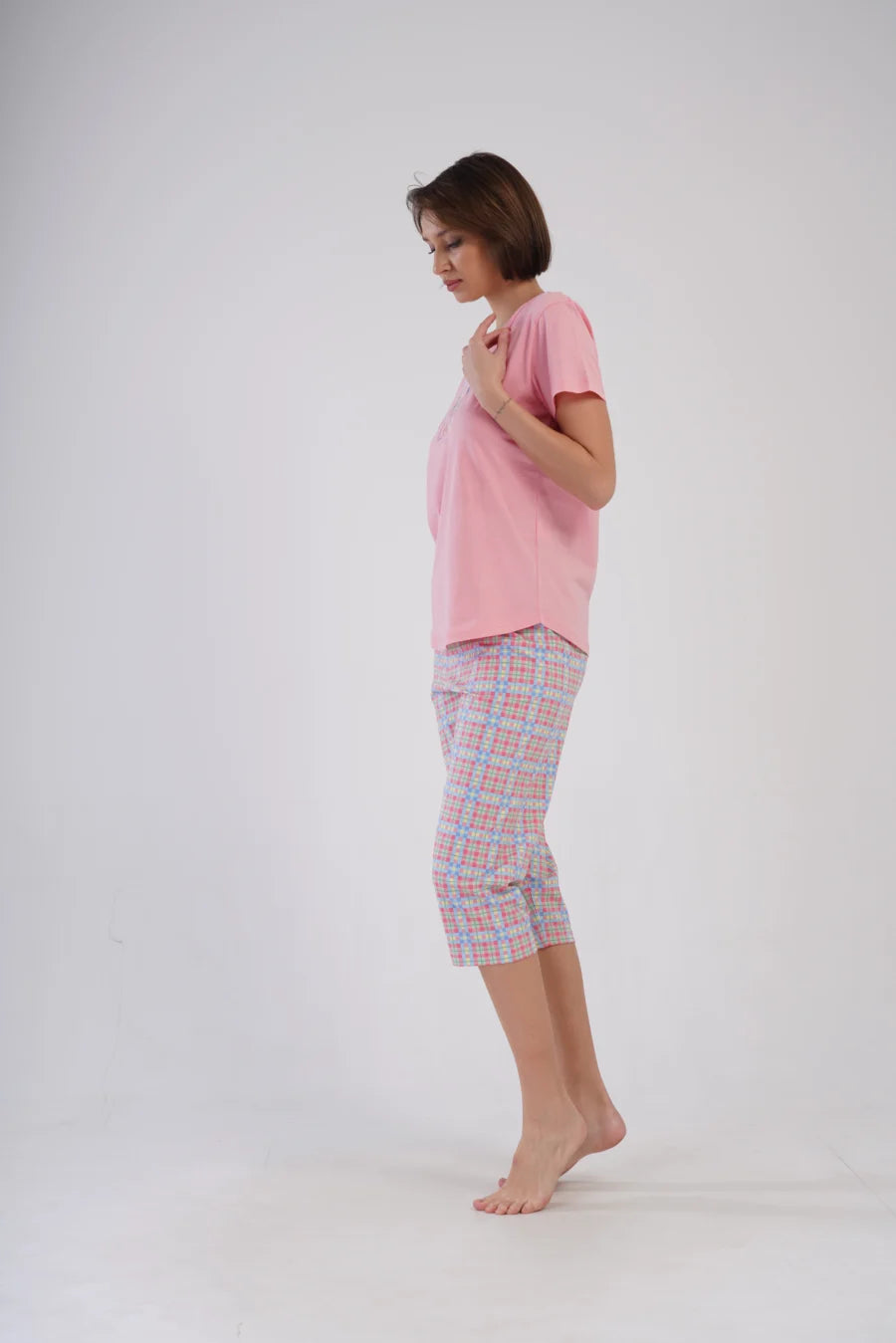 Piżama Damska Vienetta Crazy in Love, Różowy, r. M-XL