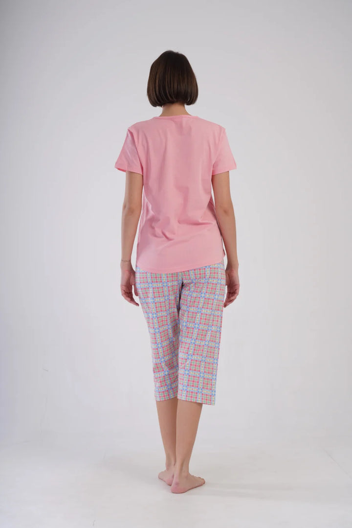 Piżama Damska Vienetta Crazy in Love, Różowy, r. M-XL