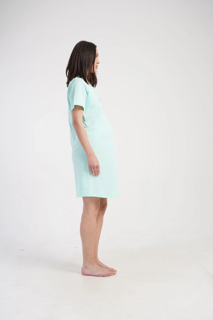 Koszula do Karmienia Vienetta Bunny Dream, Miętowy, r. S-XXL