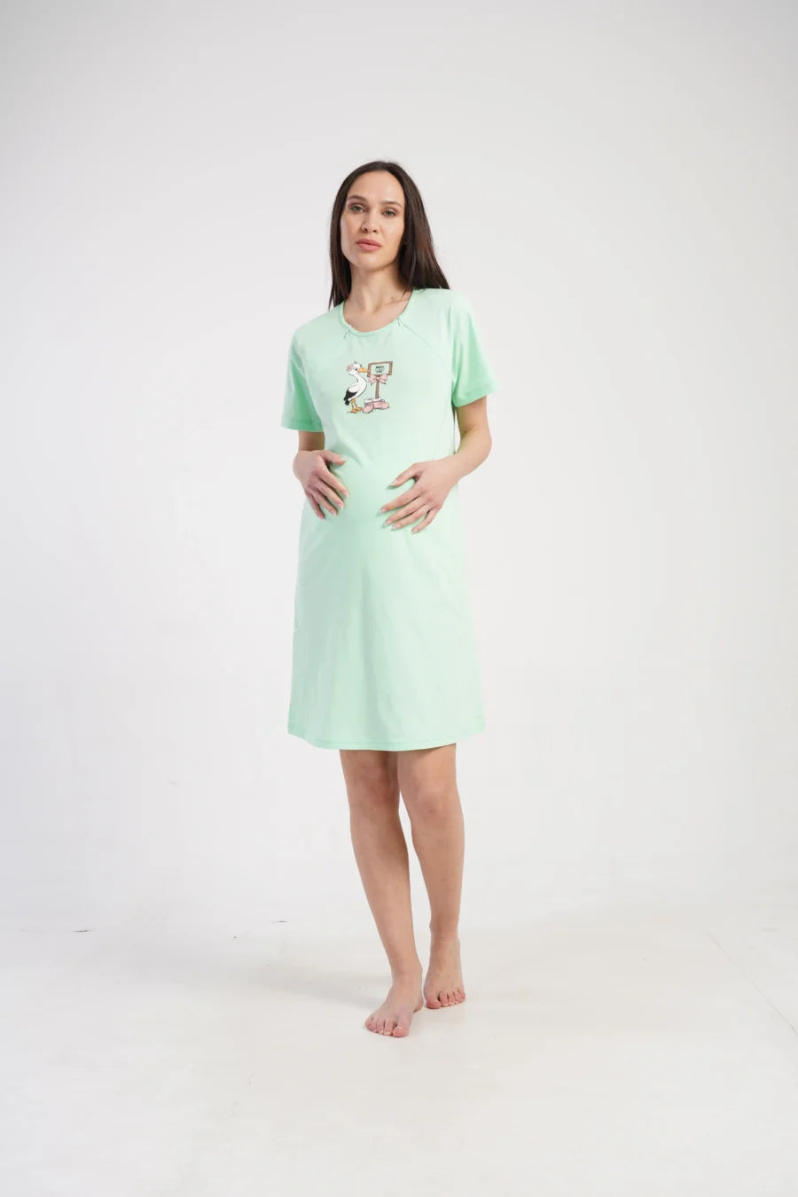 Koszula do Karmienia Vienetta Little Stork, Zielony, r. S-XXL