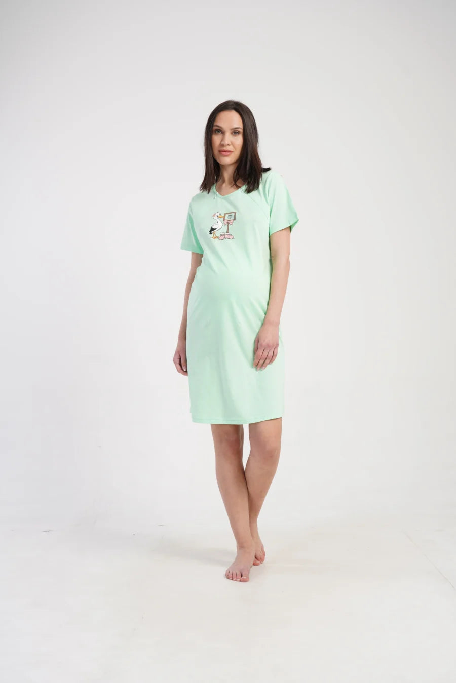 Koszula do Karmienia Vienetta Little Stork, Zielony, r. S-XXL