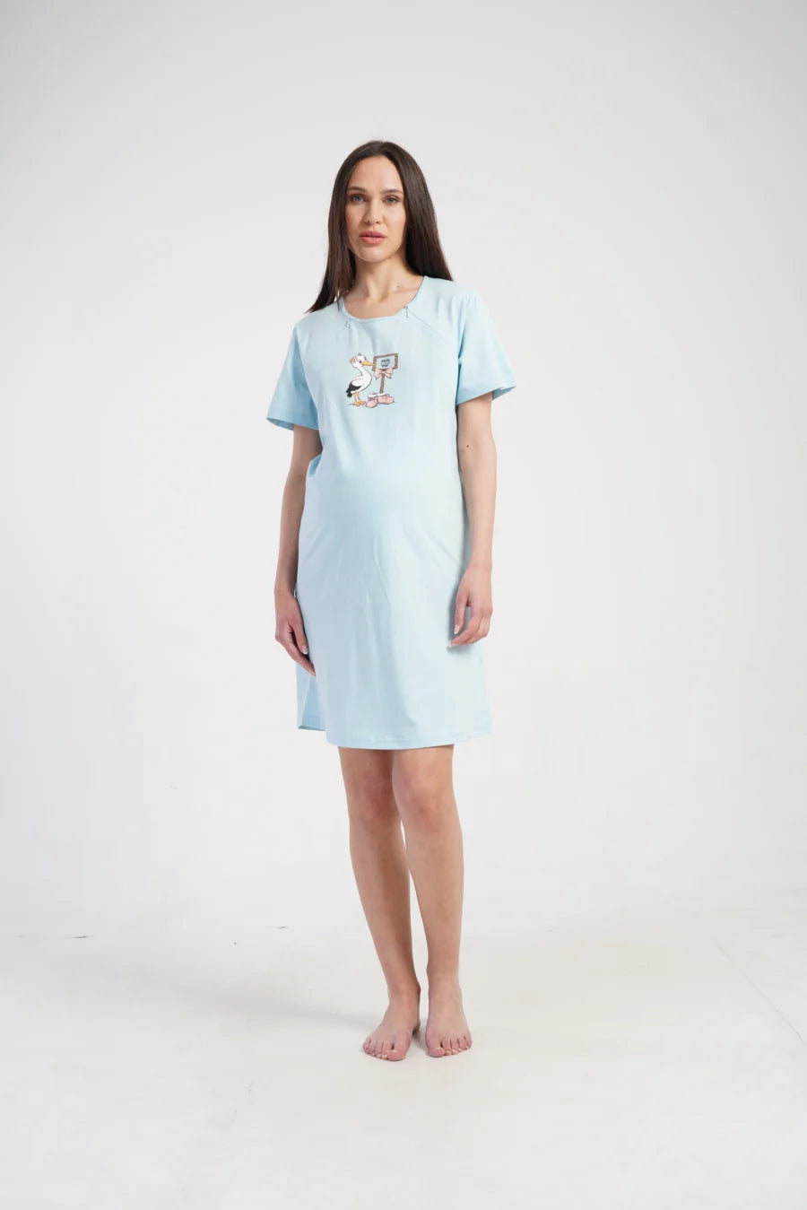 Koszula do Karmienia Vienetta Little Stork, Niebieski, r. S-XXL