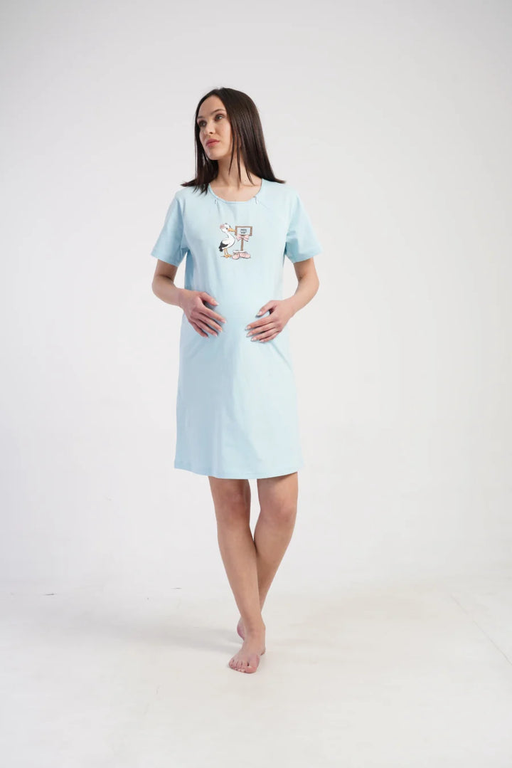 Koszula do Karmienia Vienetta Little Stork, Niebieski, r. S-XXL