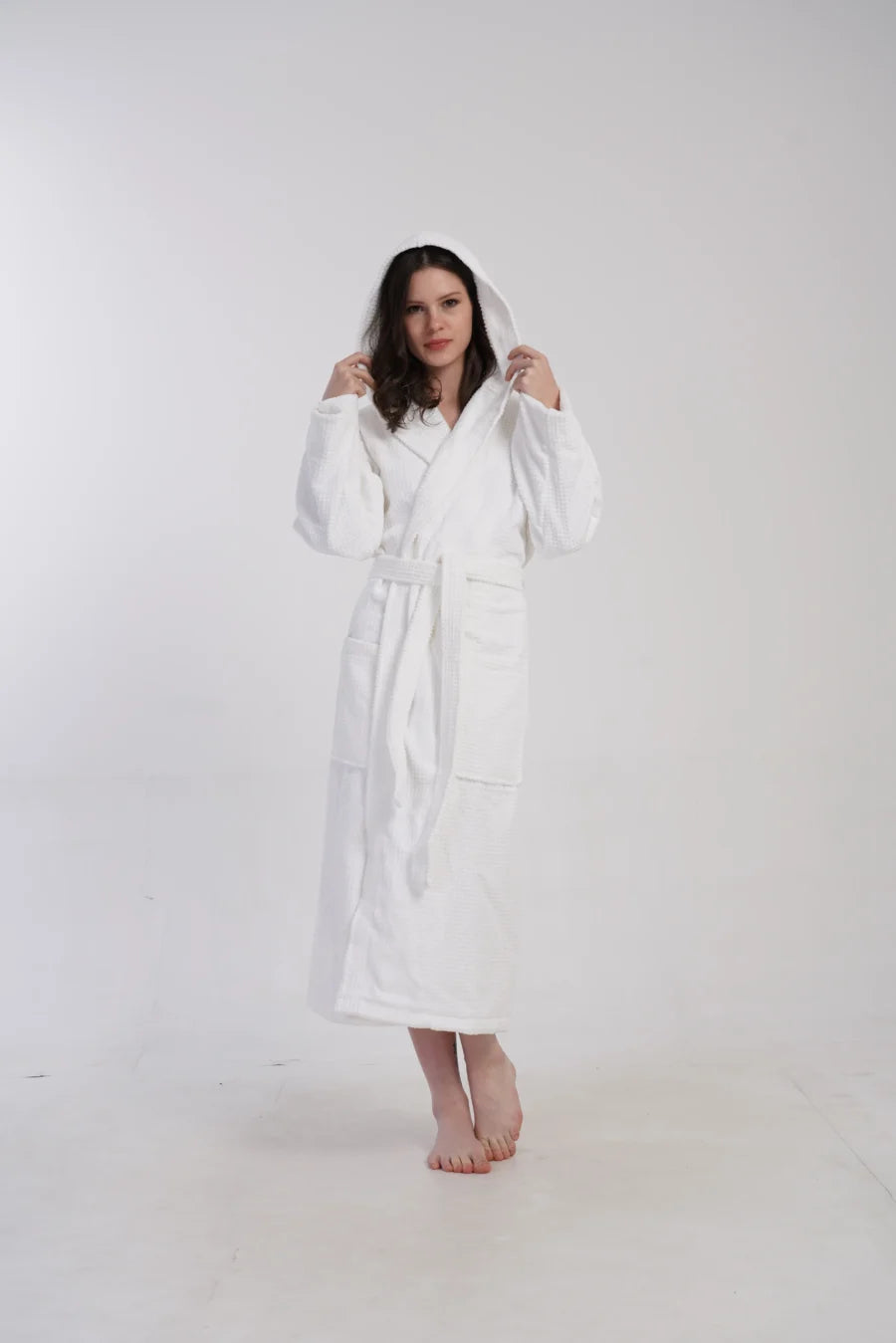 Szlafrok damski Vienetta Sweet Dreams, Biały, r. M-XL