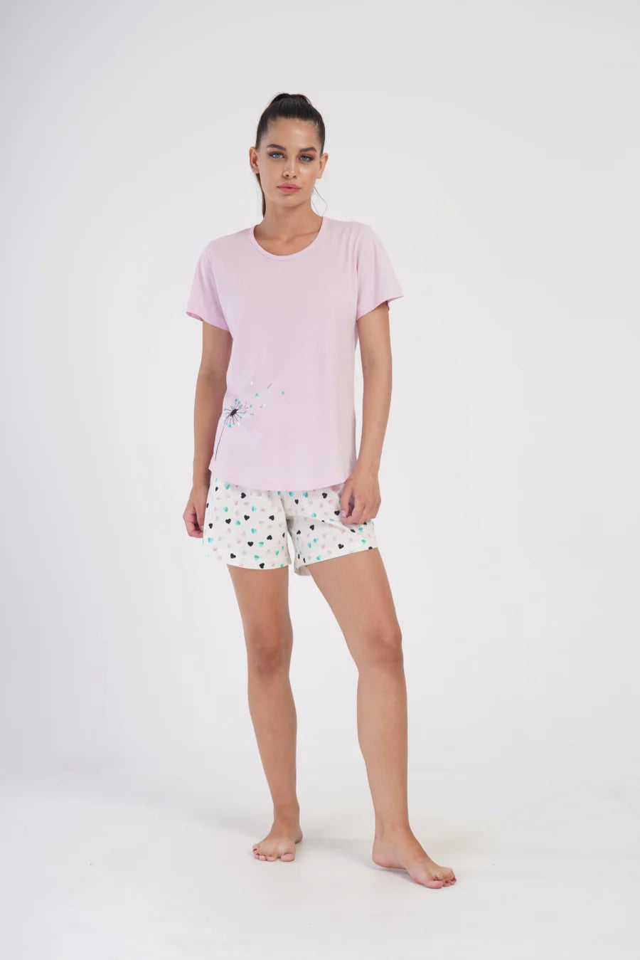 Piżama Damska Vienetta Dandelion, Różowy, S -XL