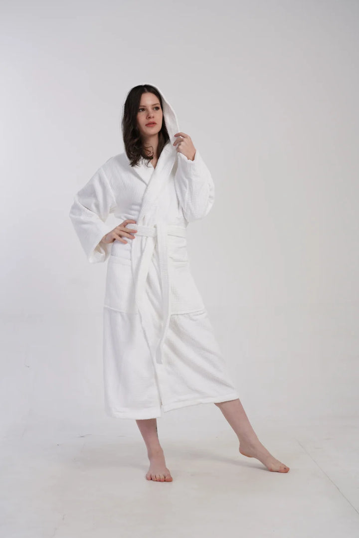 Szlafrok damski Vienetta Sweet Dreams, Biały, r. M-XL