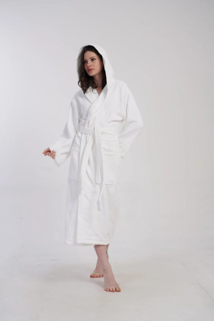 Szlafrok damski Vienetta Sweet Dreams, Biały, r. M-XL