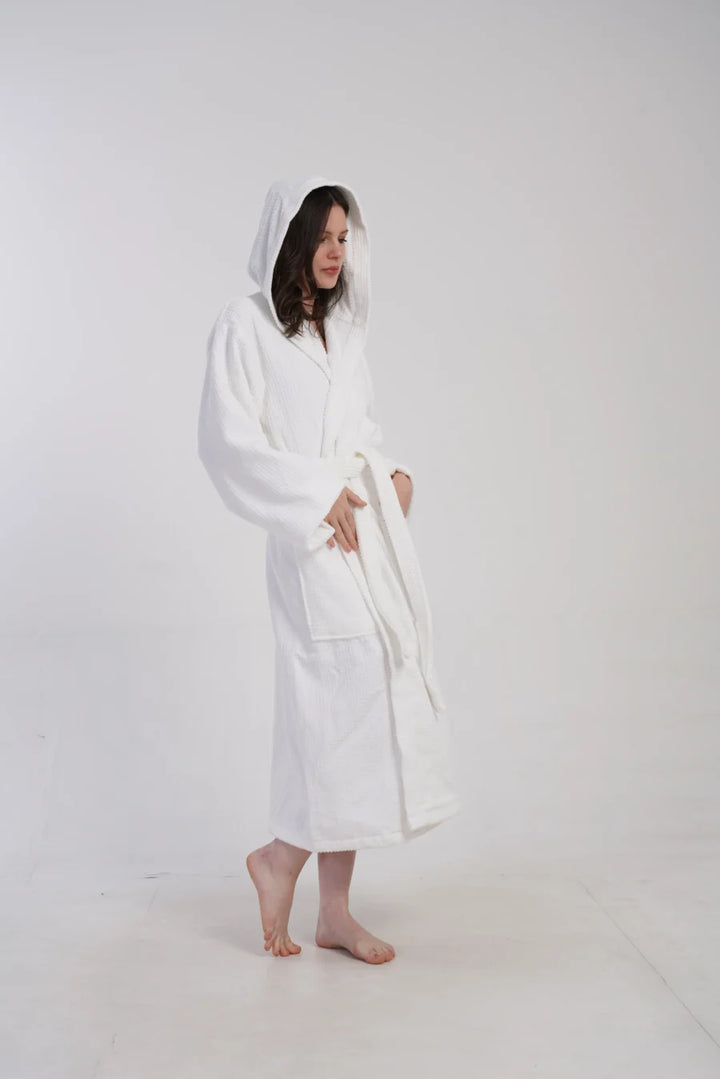 Szlafrok damski Vienetta Sweet Dreams, Biały, r. M-XL