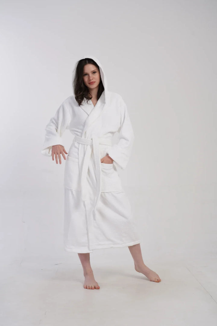 Szlafrok damski Vienetta Sweet Dreams, Biały, r. M-XL