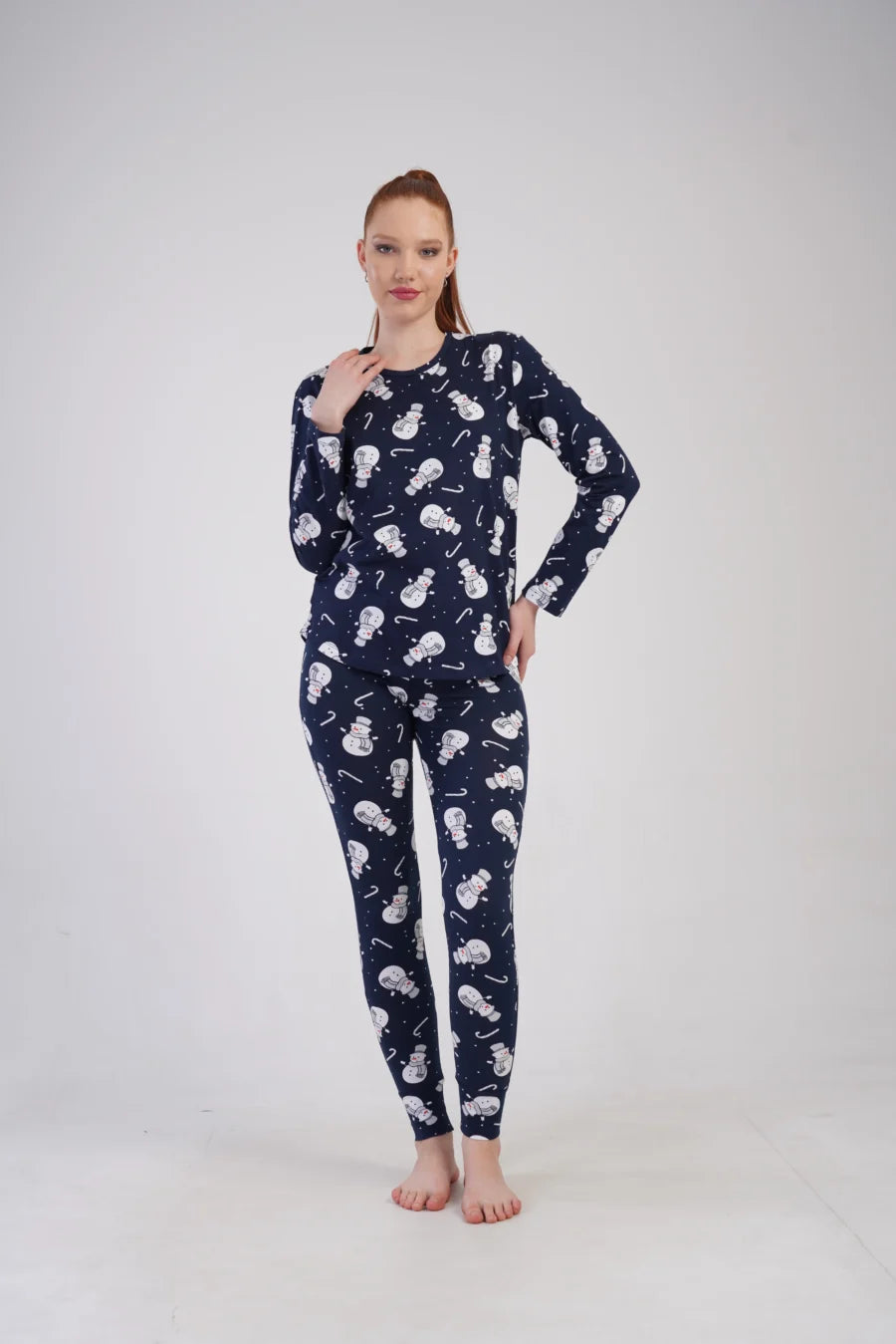 Piżama Damska Vienetta Snowy Dreams, Granatowy, r. S-XL