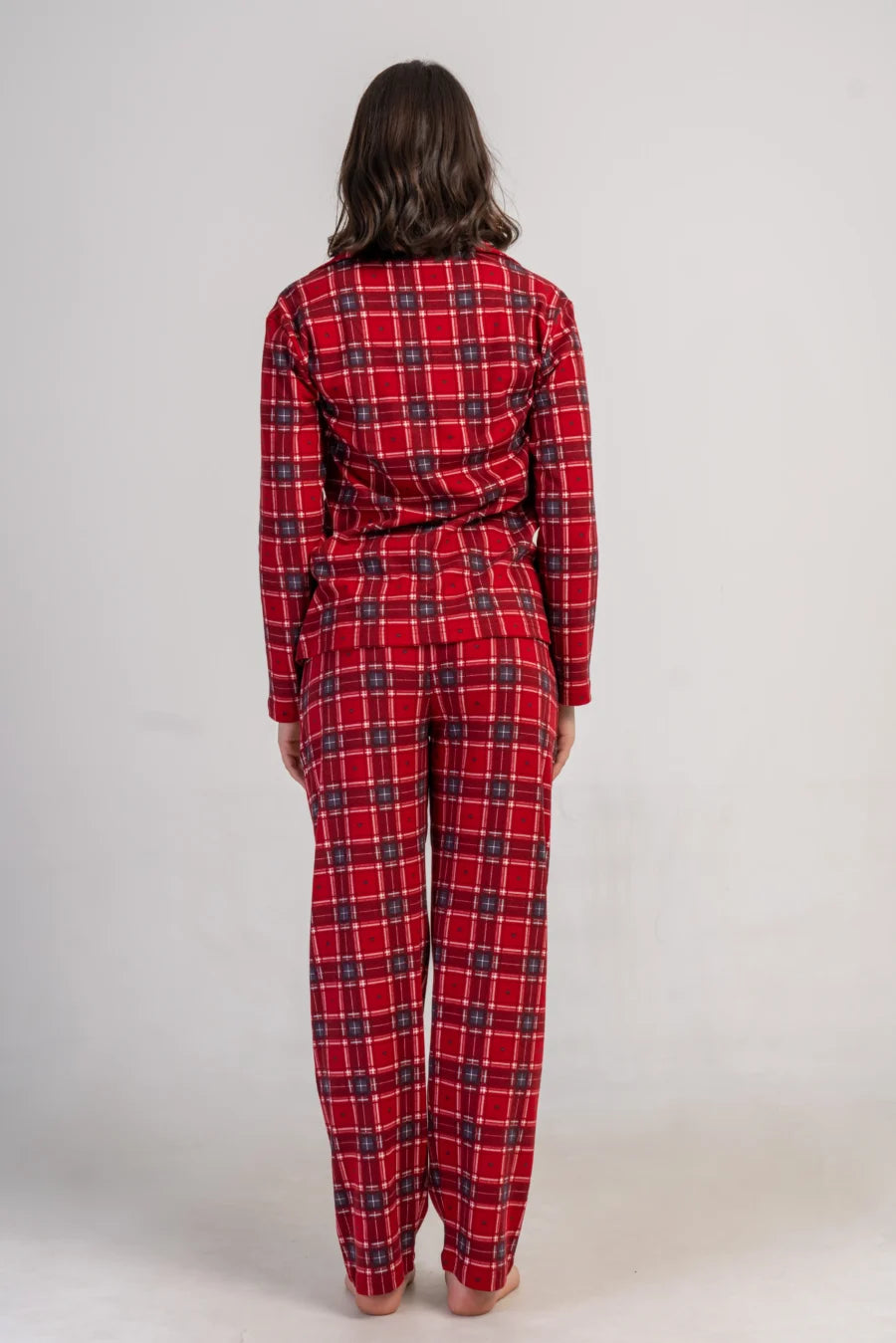 Piżama Damska Vienetta Red Comfort, Czerwony, r. S-XL