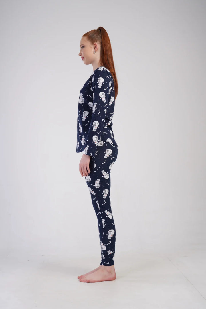 Piżama Damska Vienetta Snowy Dreams, Granatowy, r. S-XL