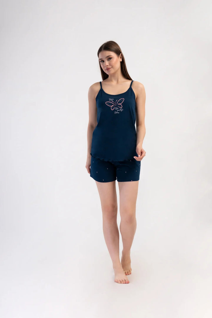 Piżama Damska Vienetta Dreams, Granatowy, S -XL