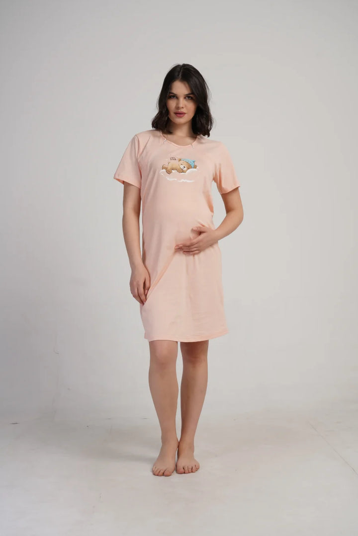 Koszula do Karmienia Vienetta Star Bear, Jasny róż , r. S-XL