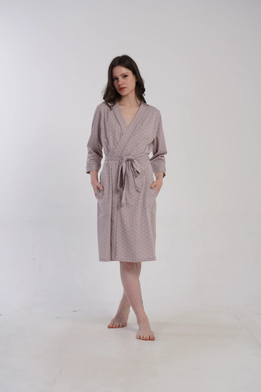 Szlafrok damski Vienetta Pink Wrap, Różowy, r. 1XL - 4XL