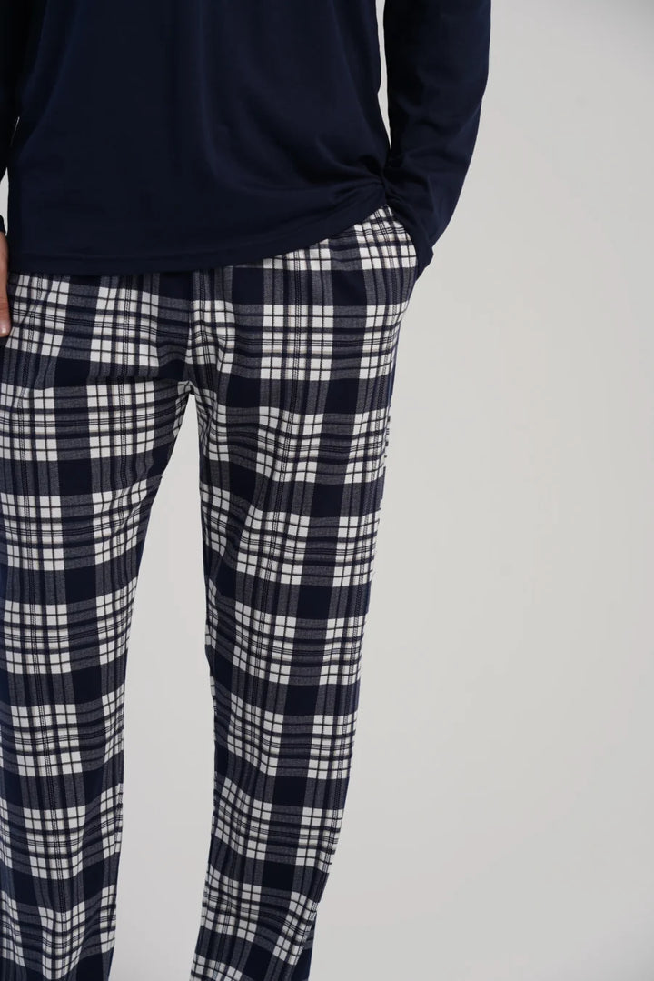 Piżama Męska Vienetta Navy, Granatowy, r. M-XXL