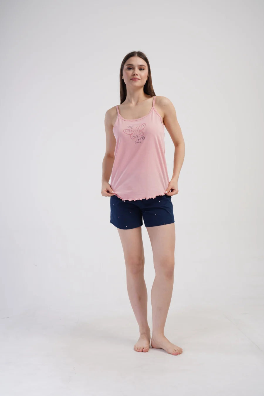 Piżama Damska Vienetta Dreams, Różowy, S -XL