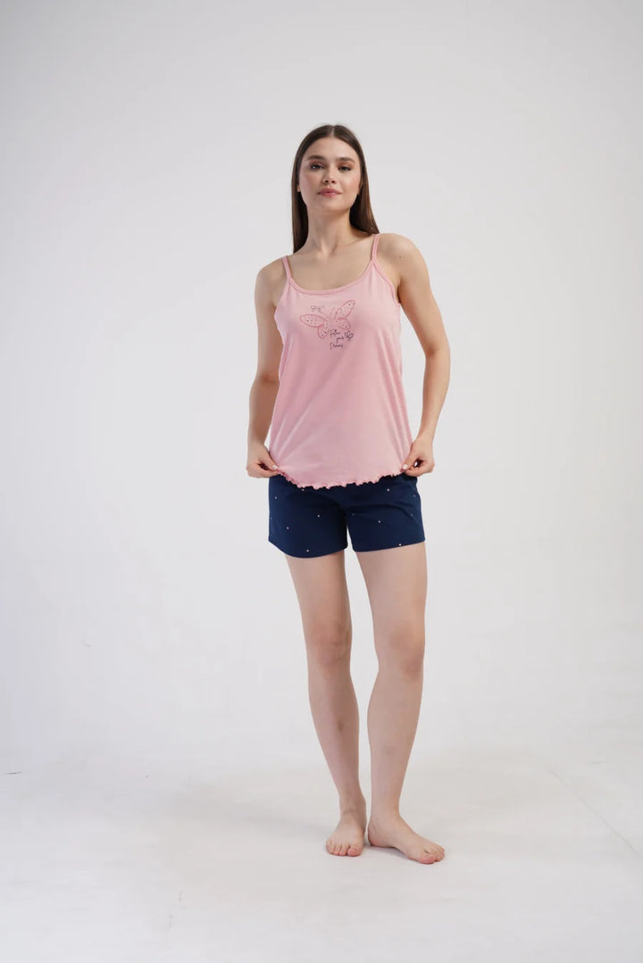 Piżama Damska Vienetta Dreams, Różowy, S -XL