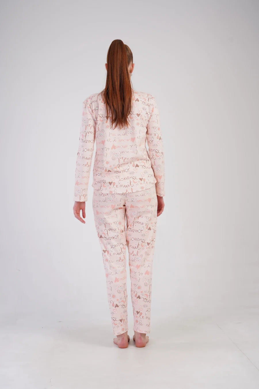 Piżama Damska Vienetta France, Różowy, r. S-XL