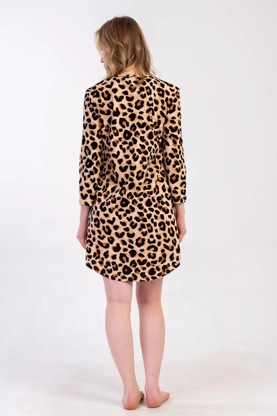 Koszula Nocna Damska Vienetta, Wild Comfort, Beżowy, r. M - XXL