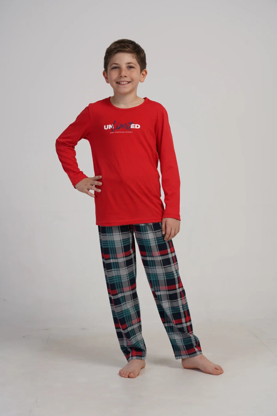 Piżama chłopięca Vienetta Unlimited Comfort, Czerwony, r. 134-164