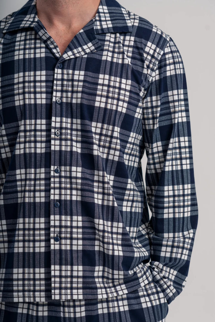 Piżama Męska Vienetta Classic Vibes, Granatowy, r. M-XXL