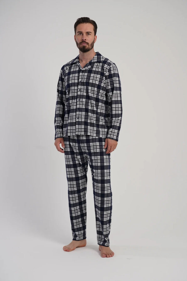 Piżama Męska Vienetta Classic Vibes, Granatowy, r. M-XXL