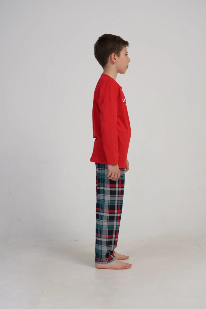 Piżama chłopięca Vienetta Unlimited Comfort, Czerwony, r. 134-164